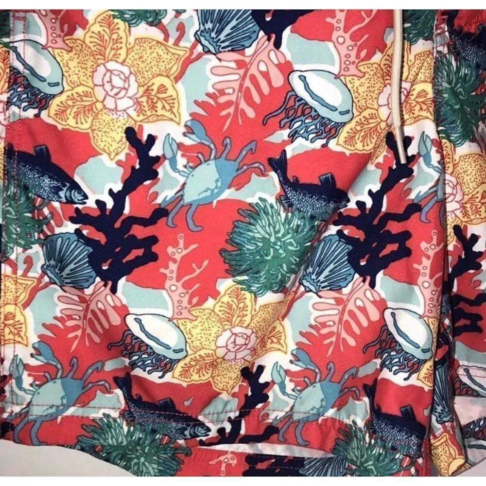 Nautica Men's Coral Floral‎ Boardshort In Multicolor Size M